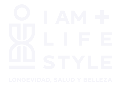 Logotipo en blanco de la marca IAM+LIFESTYLE